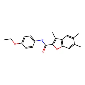 N-(4-ethoxyphenyl)-3,5,6-trimethyl-1-benzofuran-2-carboxamide structure