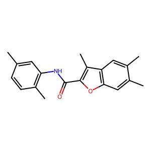 N-(2,5-dimethylphenyl)-3,5,6-trimethyl-1-benzofuran-2-carboxamide structure
