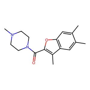(4-Methylpiperazin-1-yl)-(3,5,6-trimethyl-1-benzofuran-2-yl)methanone structure