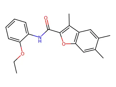 N-(2-ethoxyphenyl)-3,5,6-trimethyl-1-benzofuran-2-carboxamide structure