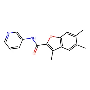 3,5,6-trimethyl-N-(pyridin-3-yl)-1-benzofuran-2-carboxamide structure