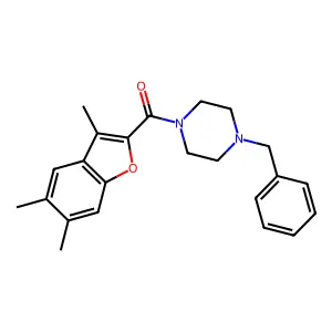 (4-Benzylpiperazin-1-yl)(3,5,6-trimethyl-1-benzofuran-2-yl)methanone structure