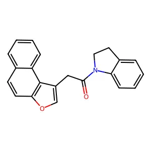 1-(Naphtho[2,1-b]furan-1-ylacetyl)indoline structure