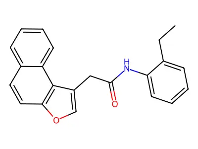 N-(2-ethylphenyl)-2-naphtho[2,1-b]furanylacetamide structure