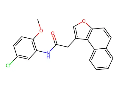 N-(5-chloro-2-methoxyphenyl)-2-naphtho[2,1-b]furan-1-ylacetamide structure