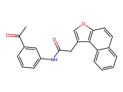 N-(3-acetylphenyl)-2-{naphtho[2,1-b]furan-1-yl}acetamide structure