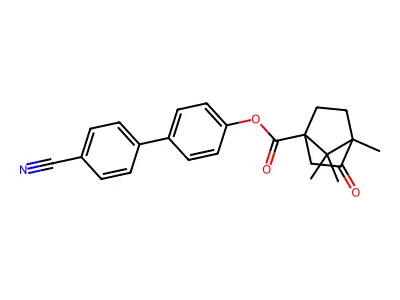 4-(4-Cyanophenyl)phenyl 4,7,7-trimethyl-3-oxobicyclo[2.2.1]heptanecarboxylate structure