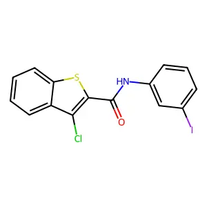 3-chloro-N-(3-iodophenyl)-1-benzothiophene-2-carboxamide structure
