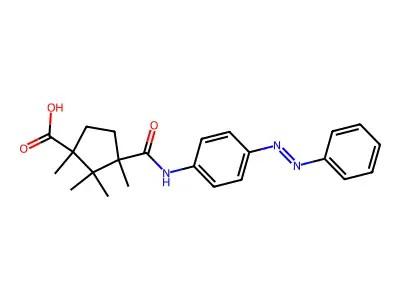 1,2,2,3-tetramethyl-3-[(4-phenyldiazenylphenyl)carbamoyl]cyclopentane-1-carboxylic Acid structure