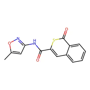 1H-2-Benzothiopyran-3-carboxamide, N-(5-methyl-3-isoxazolyl)-1-oxo- structure