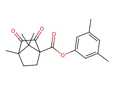 3,5-Dimethylphenyl 4,7,7-trimethyl-2,3-dioxobicyclo[2.2.1]heptane-1-carboxylate structure