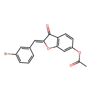 (Z)-2-(3-bromobenzylidene)-3-oxo-2,3-dihydrobenzofuran-6-yl acetate structure