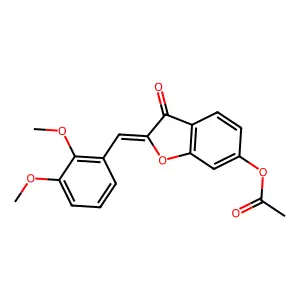 (Z)-2-(2,3-dimethoxybenzylidene)-3-oxo-2,3-dihydrobenzofuran-6-yl acetate structure