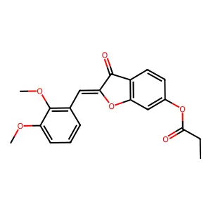 (Z)-2-(2,3-dimethoxybenzylidene)-3-oxo-2,3-dihydrobenzofuran-6-yl propionate structure
