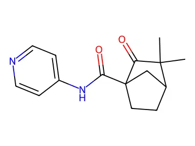 Bicyclo[2.2.1]heptane-1-carboxamide, 3,3-dimethyl-2-oxo-n-4-pyridinyl- structure