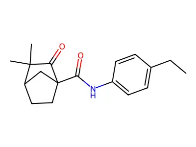 N-(4-ethylphenyl)-3,3-dimethyl-2-oxobicyclo[2.2.1]heptane-1-carboxamide structure