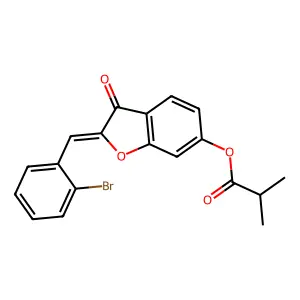 2-[(2-Bromophenyl)methylene]-3-oxobenzo[3,4-b]furan-6-yl 2-methylpropanoate structure