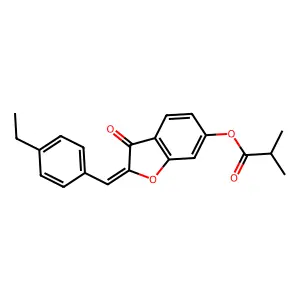 2-[(4-Ethylphenyl)methylene]-3-oxobenzo[3,4-b]furan-6-yl 2-methylpropanoate structure