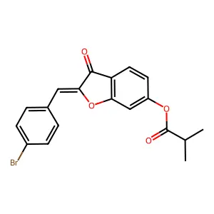 2-[(4-Bromophenyl)methylene]-3-oxobenzo[3,4-b]furan-6-yl 2-methylpropanoate structure