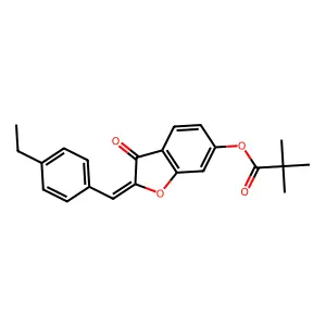 (2Z)-2-(4-ethylbenzylidene)-3-oxo-2,3-dihydro-1-benzofuran-6-yl 2,2-dimethylpropanoate structure