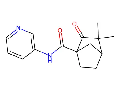 Bicyclo[2.2.1]heptane-1-carboxamide, 3,3-dimethyl-2-oxo-n-3-pyridinyl- structure