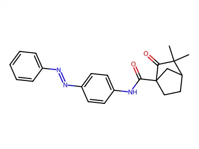 Bicyclo[2.2.1]heptane-1-carboxamide, 3,3-dimethyl-2-oxo-N-[4-(2-phenyldiazenyl)phenyl]- structure
