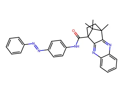 1,4-Methanophenazine-1(2H)-carboxamide, 3,4-dihydro-4,11,11-trimethyl-N-[4-(2-phenyldiazenyl)phenyl]- structure