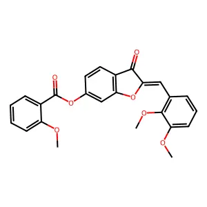 (Z)-2-(2,3-dimethoxybenzylidene)-3-oxo-2,3-dihydrobenzofuran-6-yl 2-methoxybenzoate structure