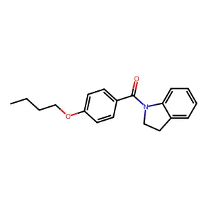 (4-Butoxyphenyl)-(2,3-dihydroindol-1-yl)methanone structure