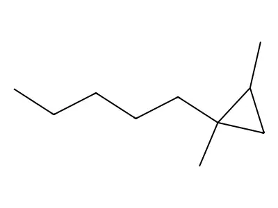 1,2-Dimethyl-1-pentylcyclopropane structure