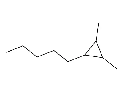 1,2-Dimethyl-3-pentylcyclopropane structure