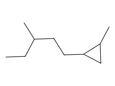 1-Methyl-2-(3-methylpentyl)cyclopropane structure