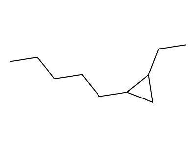 1-Ethyl-2-pentylcyclopropane structure