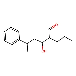 Benzenepentanal, beta-hydroxy-delta-methyl-alpha-propyl- structure