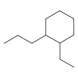 1-Ethyl-2-propylcyclohexane structure