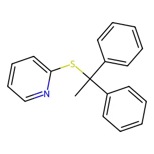 Pyridine, 2-[(1,1-diphenylethyl)thio]- structure