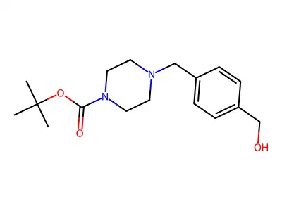 tert-Butyl 4-{[4-(hydroxymethyl)phenyl]methyl}piperazine-1-carboxylate structure