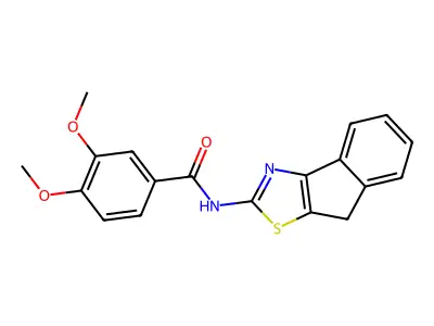 N-(4H-indeno[1,2-d][1,3]thiazol-2-yl)-3,4-dimethoxybenzamide structure