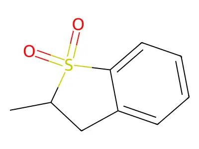 (+)-2,3-Dihydro-2-methylbenzo(B)thiophene-1,1-dioxide structure