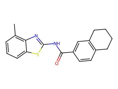 N-(4-methyl-1,3-benzothiazol-2-yl)-5,6,7,8-tetrahydronaphthalene-2-carboxamide structure