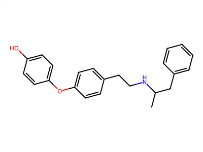Phenol, 4-[4-[2-[(1-methyl-2-phenylethyl)amino]ethyl]phenoxy]- structure