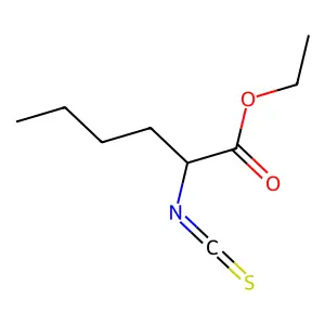 2-Isothiocyanato-hexanoic acid ethyl ester structure