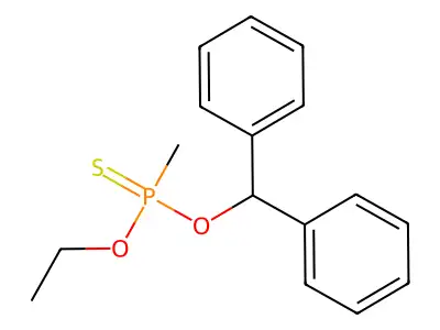 O-(Diphenylmethyl) O-ethyl methylphosphonothioate structure