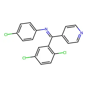 (E)-N-(4-Chlorophenyl)-1-(2,5-dichlorophenyl)-1-(pyridin-4-yl)methanimine structure
