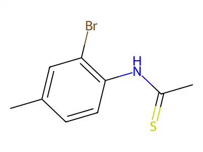 N-(2-bromo-4-methylphenyl)ethanethioamide structure