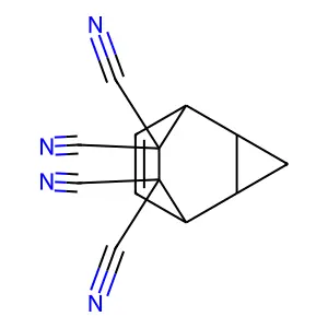 Tricyclo[3.2.2.0(2,4)]non-8-ene-6,6,7,7-tetracarbonitrile structure