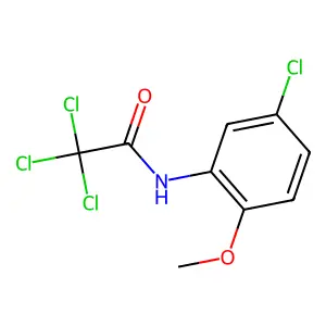 2,2,2-trichloro-N-(5-chloro-2-methoxyphenyl)acetamide structure