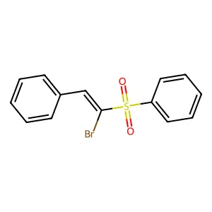 Benzene, [(1-bromo-2-phenylethenyl)sulfonyl]- structure