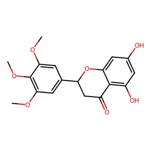 5,7-Dihydroxy-3',4',5'-trimethoxyflavanone structure