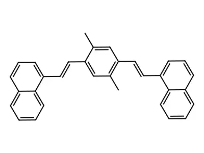 Naphthalene, 1,1'-[(2,5-dimethyl-1,4-phenylene)di-2,1-ethenediyl]bis- structure